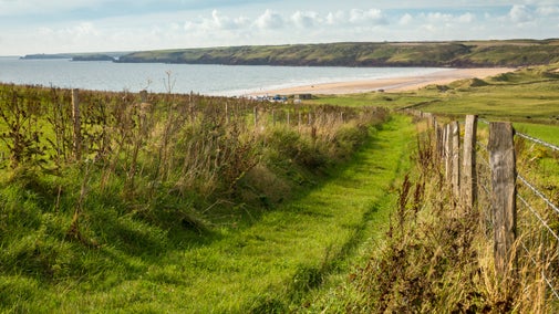 A footpath overlooking Freshwater West